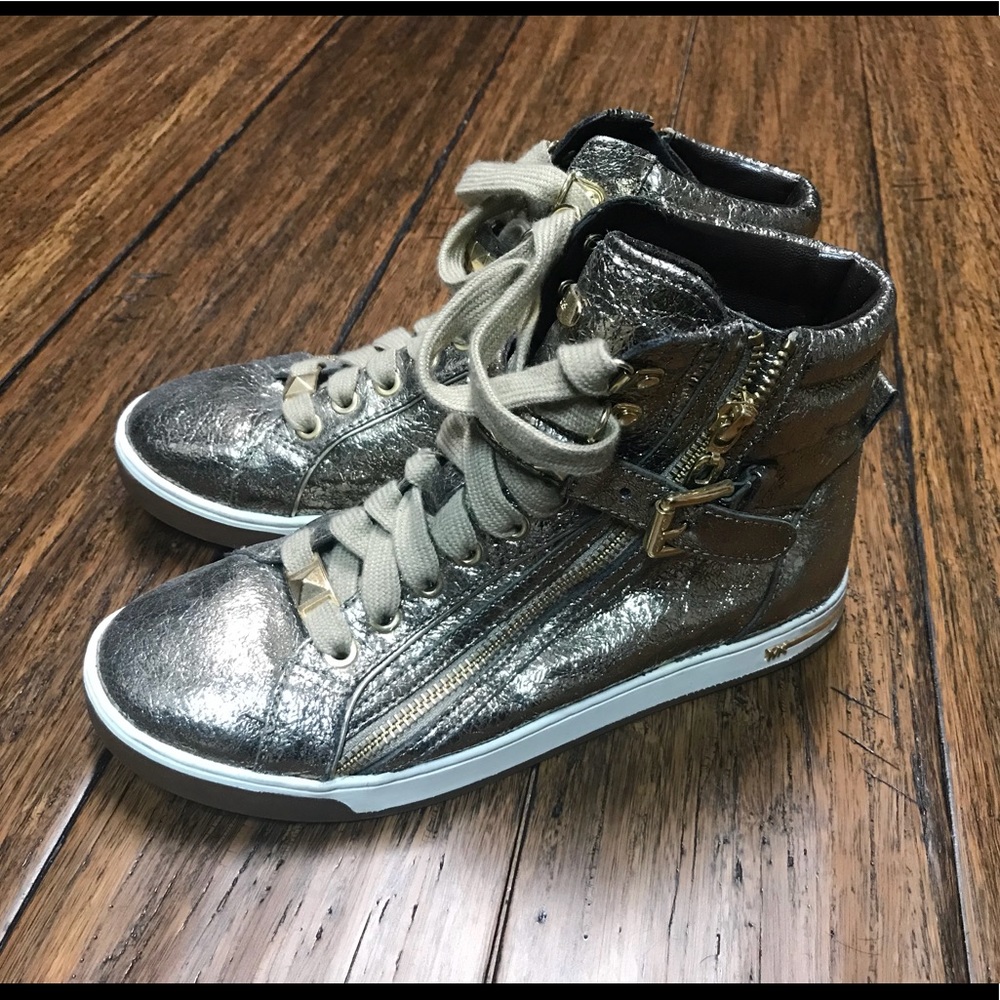 Gold sneakers